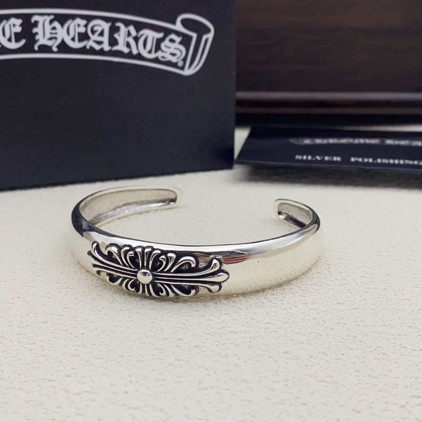 Chrome Hearts Carus Sterling Silver Cuff Bracelet
